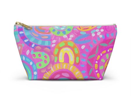 Pink Rainbow Accessory Pouch w T-bottom For Cheap