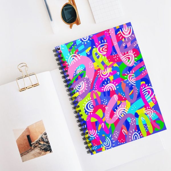 Purple Abstract Spiral Notebook - Ruled Line Fashion