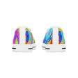 Blue Painted Rainbow Women s Low Top Sneakers on Sale