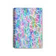 White Floral Spiral Notebook - Ruled Line Cheap