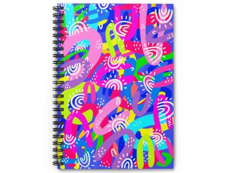 Purple Abstract Spiral Notebook - Ruled Line Fashion