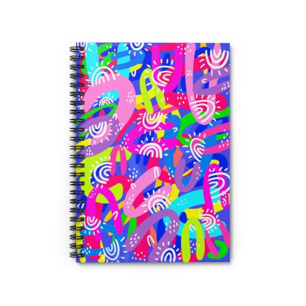 Purple Abstract Spiral Notebook - Ruled Line Fashion