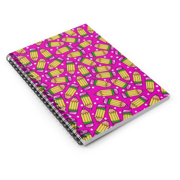 Pink Pencils Spiral Notebook - Ruled Line on Sale