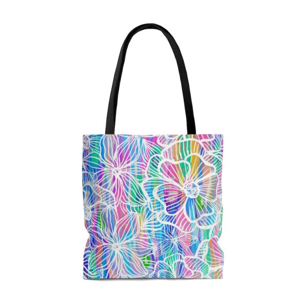 White Floral Abstract AOP Tote Bag Online