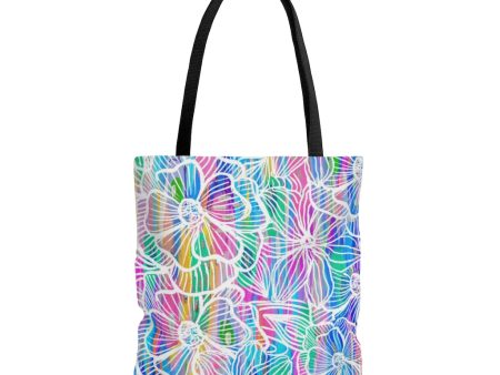 White Floral Abstract AOP Tote Bag Online