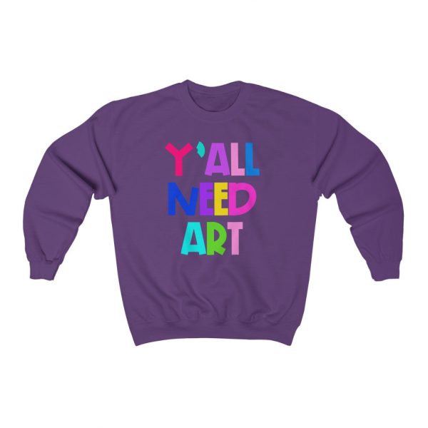 Y all Need Art: Unisex Heavy Blend™ Crewneck Sweatshirt Fashion