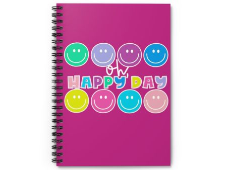 Oh, Happy Day Spiral Notebook - Ruled Line For Discount