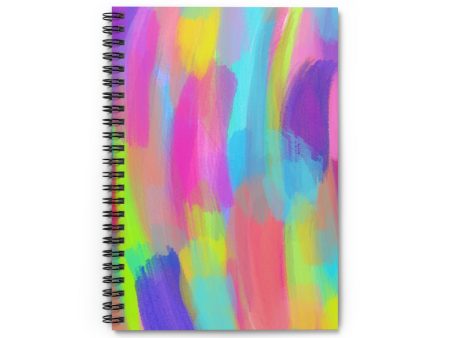 Paint Strokes Spiral Notebook - Ruled Line Online Sale