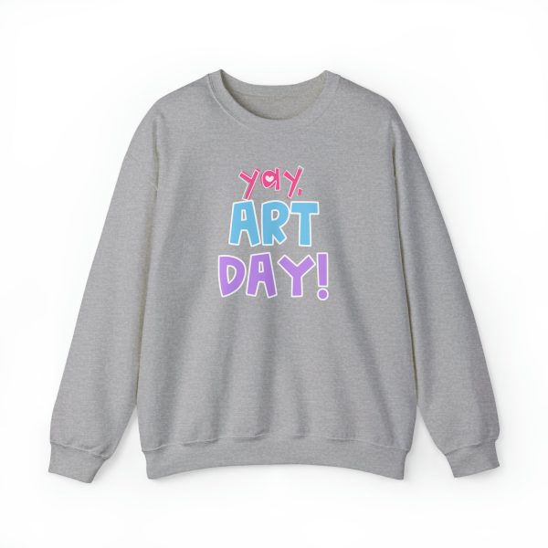 YAY, Art Day! Unisex Heavy Blend™ Crewneck Sweatshirt on Sale