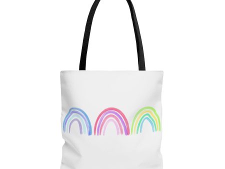 Watercolor Rainbows AOP Tote Bag Online Hot Sale