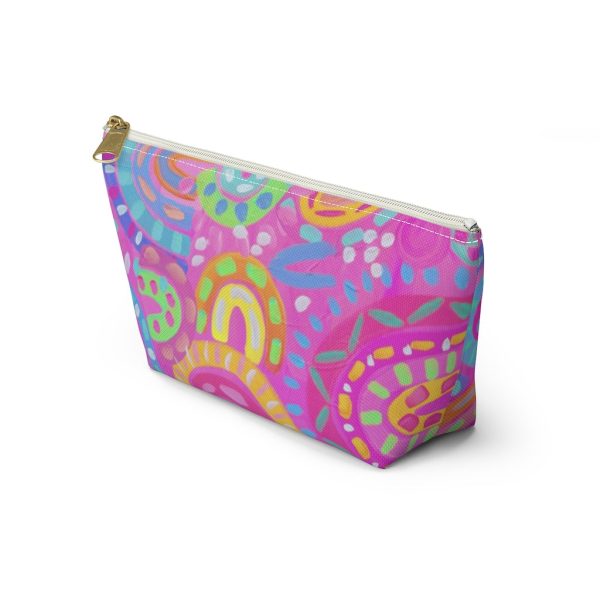 Pink Rainbow Accessory Pouch w T-bottom For Cheap