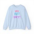 YAY, Art Day! Unisex Heavy Blend™ Crewneck Sweatshirt on Sale