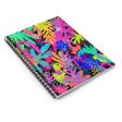 Black Abstract Spiral Notebook - Ruled Line on Sale