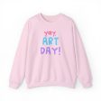 YAY, Art Day! Unisex Heavy Blend™ Crewneck Sweatshirt on Sale