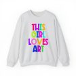 This Girl Loves Art Unisex Heavy Blend™ Crewneck Sweatshirt Sale