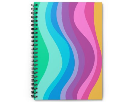 Wiggle Lines Spiral Notebook - Ruled Line Online Sale