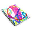 White Abstract Spiral Notebook - Ruled Line Fashion