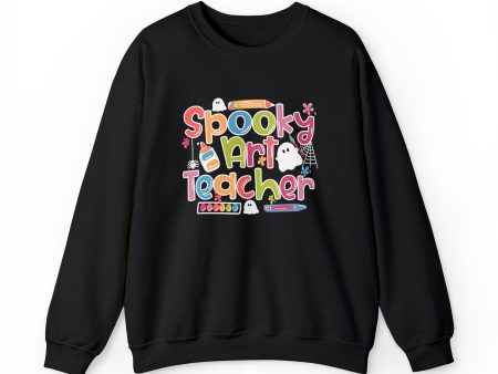 Spooky Art Teacher Unisex Heavy Blend™ Crewneck Sweatshirt For Sale