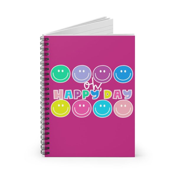 Oh, Happy Day Spiral Notebook - Ruled Line For Discount