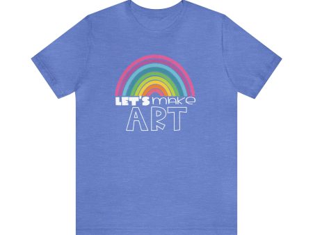 LETS MAKE ART Rainbow Unisex Jersey Short Sleeve Tee Cheap