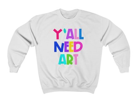 Y all Need Art: Unisex Heavy Blend™ Crewneck Sweatshirt Fashion