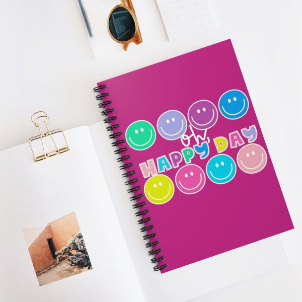 Oh, Happy Day Spiral Notebook - Ruled Line For Discount