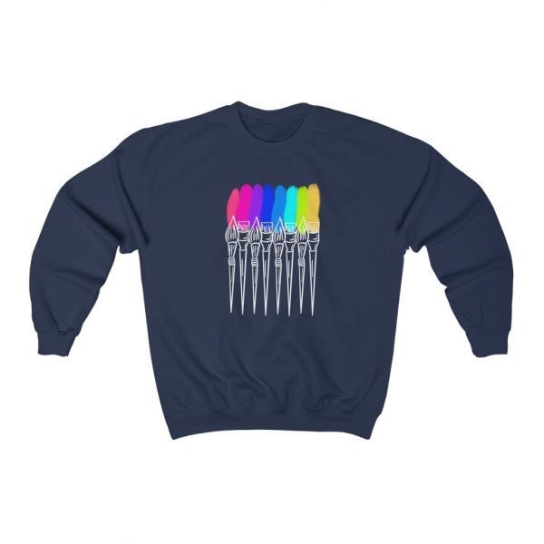 White Rainbow Brushes: Unisex Heavy Blend™ Crewneck Sweatshirt Online