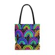 Black Rainbow AOP Tote Bag Online now