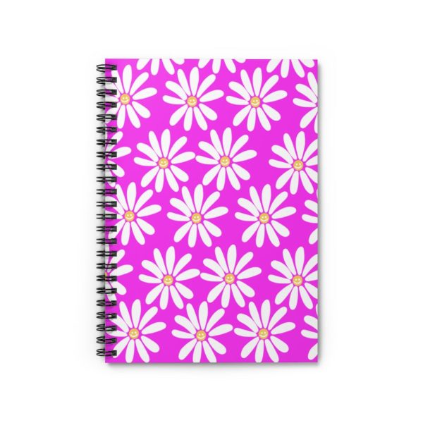 Pink Daisies Spiral Notebook - Ruled Line Online Sale