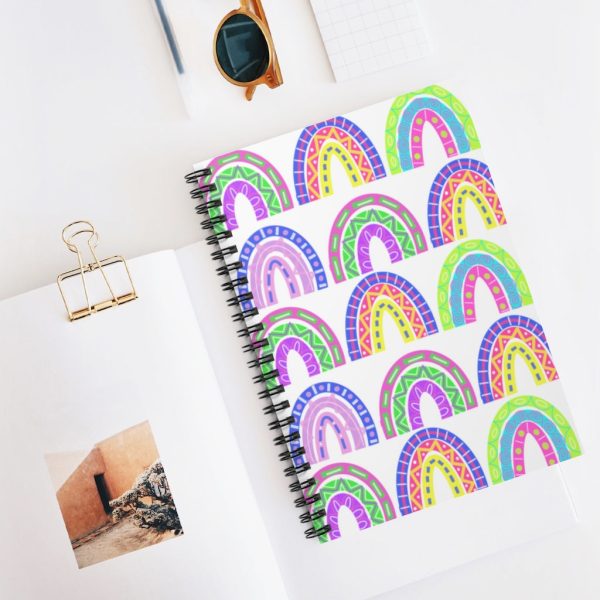 White Rainbows Spiral Notebook - Ruled Line Sale