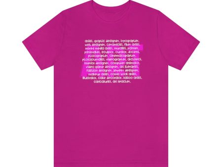 Art Career Pink Unisex Jersey Short Sleeve Tee Online Hot Sale