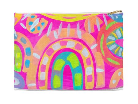 Pink Rainbows Accessory Pouch Online Hot Sale