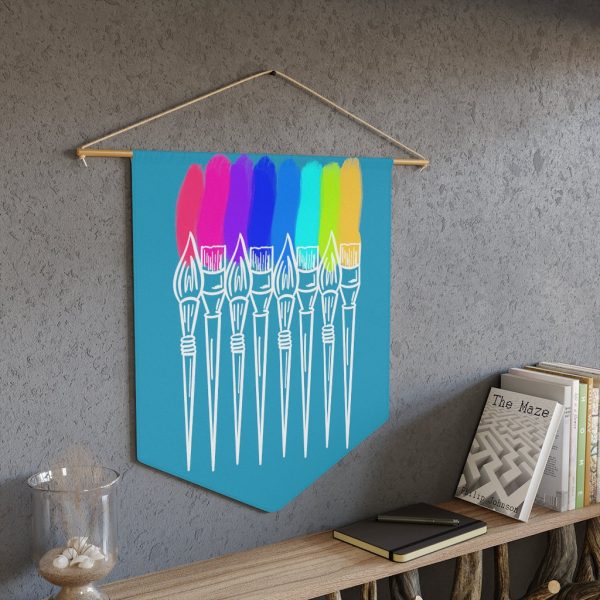 Rainbow Paint Brushes Pennant Online Hot Sale