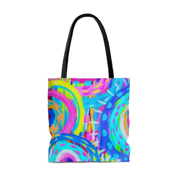 Blue Painted Rainbow AOP Tote Bag Online Sale