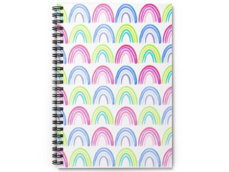 White Rainbow Spiral Notebook - Ruled Line Online Hot Sale