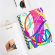 White Abstract Spiral Notebook - Ruled Line Fashion