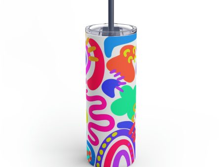 Organic Doodle Skinny Matte Tumbler, 20oz Sale