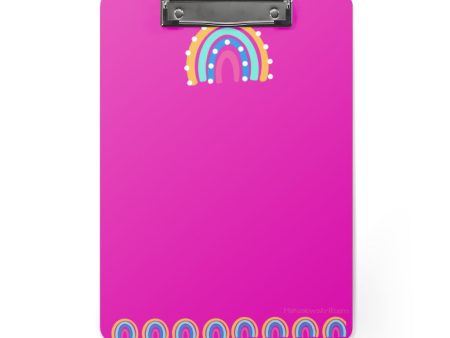 Pink Rainbow Clipboard Supply