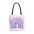 Watercolor Rainbow AOP Tote Bag Sale