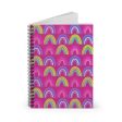 Pink Neon Rainbow Spiral Notebook - Ruled Line Discount