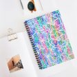 White Floral Spiral Notebook - Ruled Line Cheap