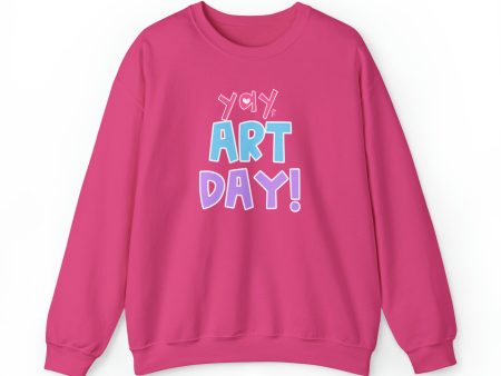 YAY, Art Day! Unisex Heavy Blend™ Crewneck Sweatshirt on Sale