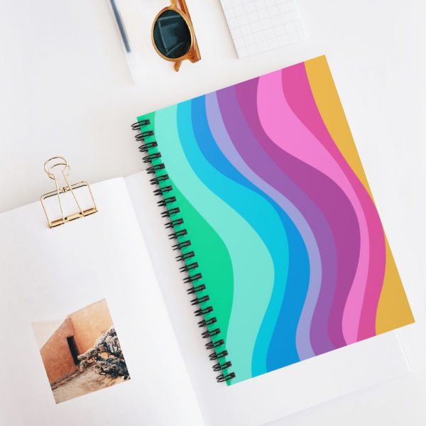 Wiggle Lines Spiral Notebook - Ruled Line Online Sale