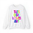 This Girl Loves Art Unisex Heavy Blend™ Crewneck Sweatshirt Sale