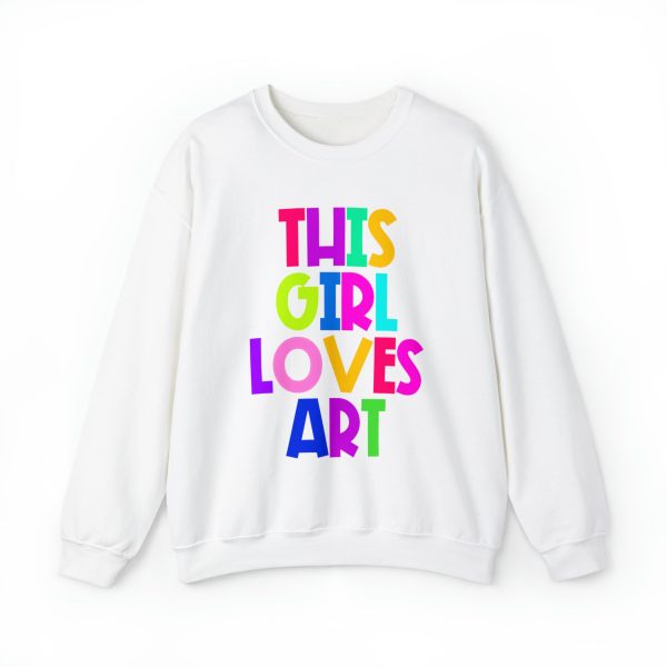 This Girl Loves Art Unisex Heavy Blend™ Crewneck Sweatshirt Sale