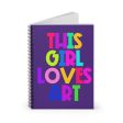 This Girl Loves Art Purple Spiral Notebook - Ruled Line Online