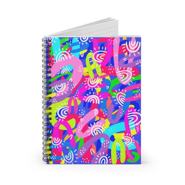 Purple Abstract Spiral Notebook - Ruled Line Fashion