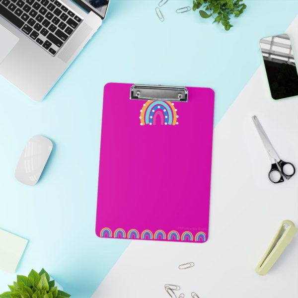 Pink Rainbow Clipboard Supply