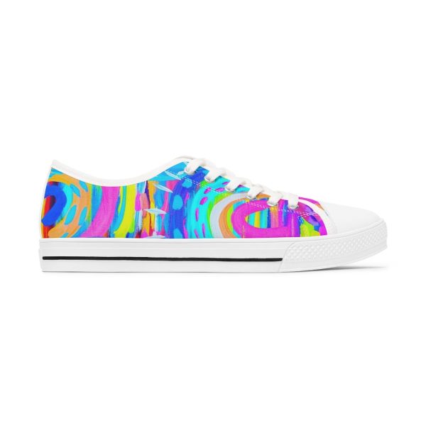 Blue Painted Rainbow Women s Low Top Sneakers on Sale