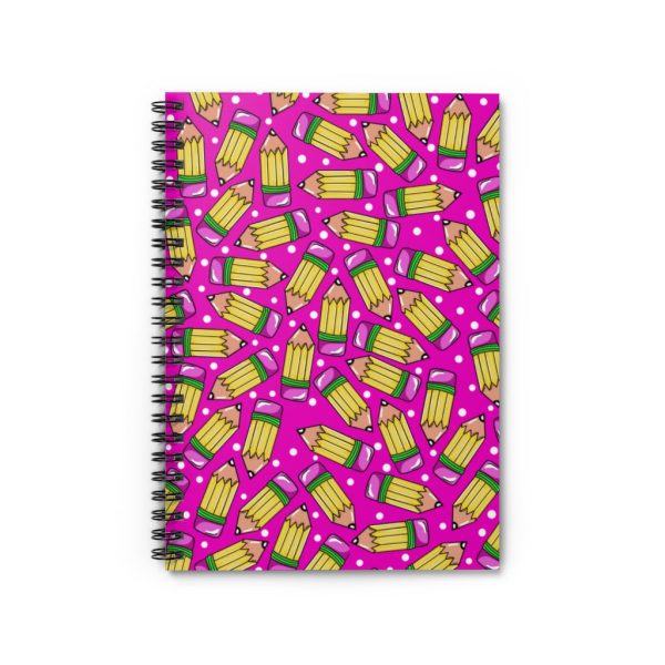 Pink Pencils Spiral Notebook - Ruled Line on Sale